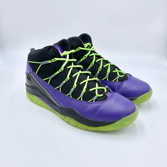 Jordan Other - Nike Jordan Prime Flight 616846-018 Purple Black Green Sneakers Men’s Size 8.5